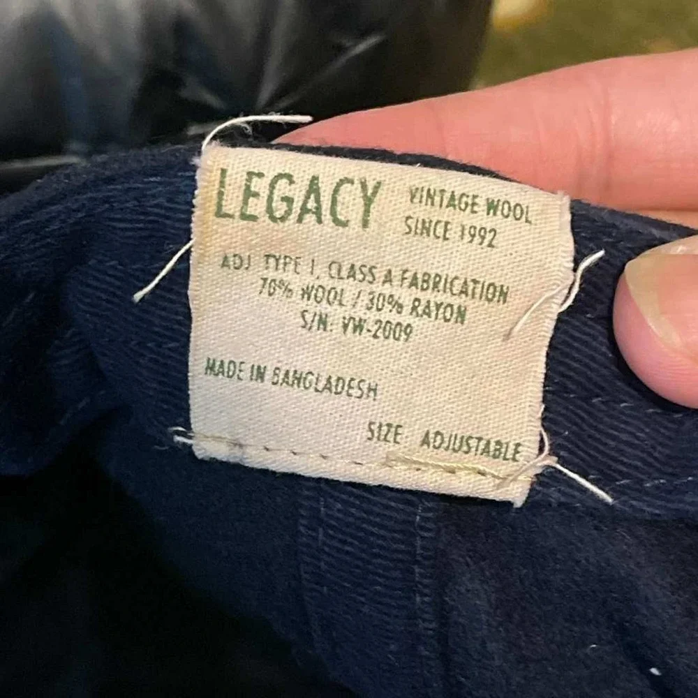 Legacy Baseball Hall of Fame 1939 Navy Blue Wool Blend Strapback Hat VW-2009‎